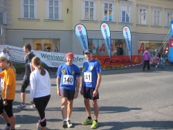 Laufkumpane am Start