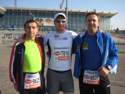 Freunde beim Start