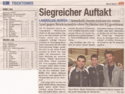 NÖN 2011, KW 38: Erfolgreicher Saisonauftakt
