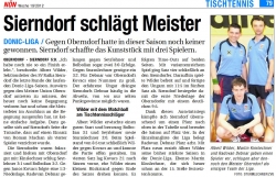 NÖN 2012, KW 19: Donic-Liga Sierndorf gegen Oberndorf